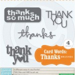 Card Words: Thanks Brushes