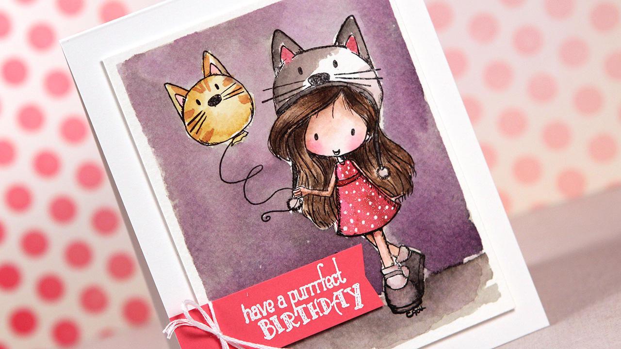 Distress Markers & Tiddly Inks Purfect Birthday For Wryn – Color Wednesday #48