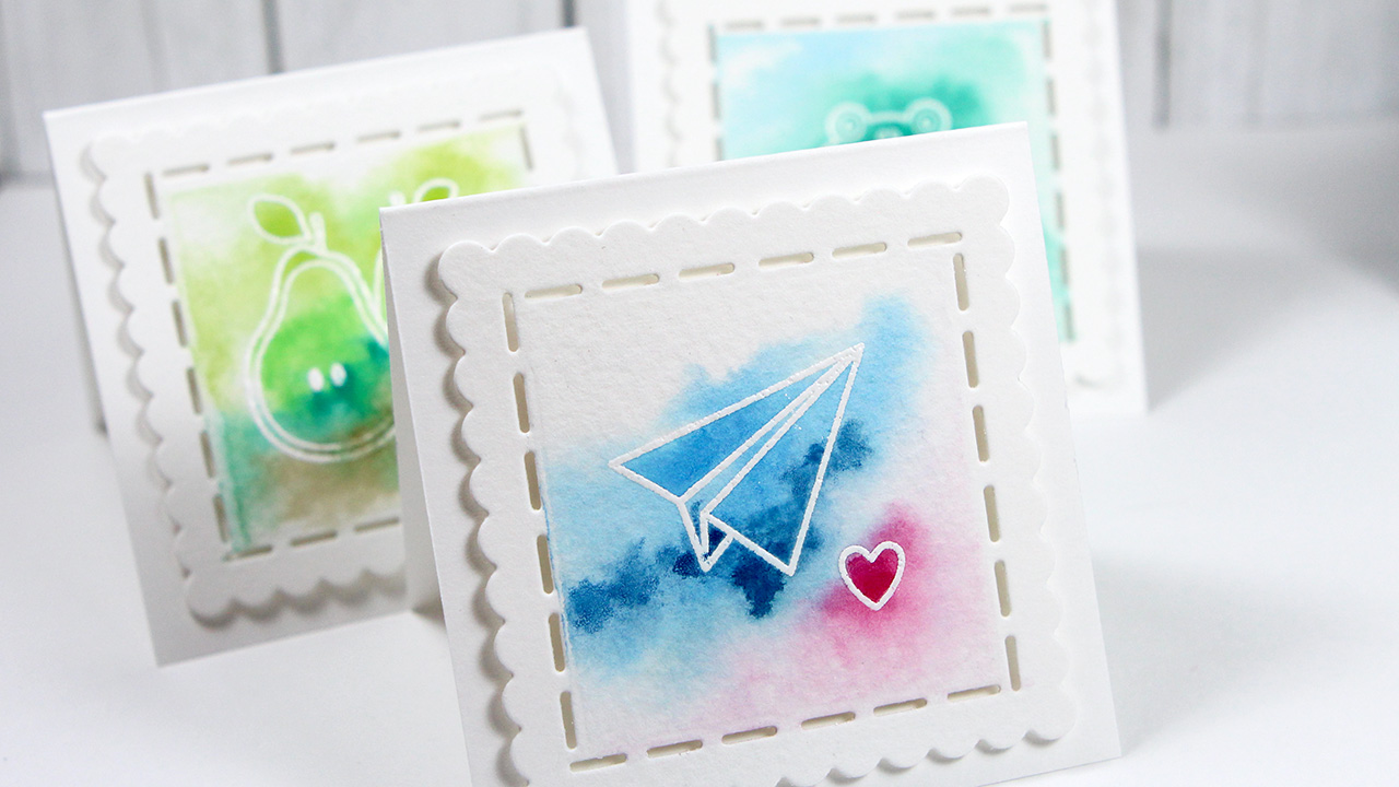 Easy Watercolor Valentine’s Day Cards – Color Wednesday #59 (Simon Says Stamp Better Together Blog Hop)