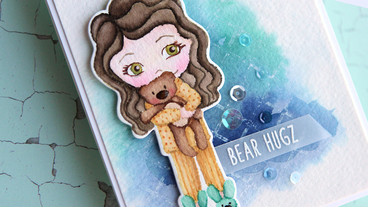 No-Line Distress Watercoloring + Simon Says Stamp Hop To It Blog Hop