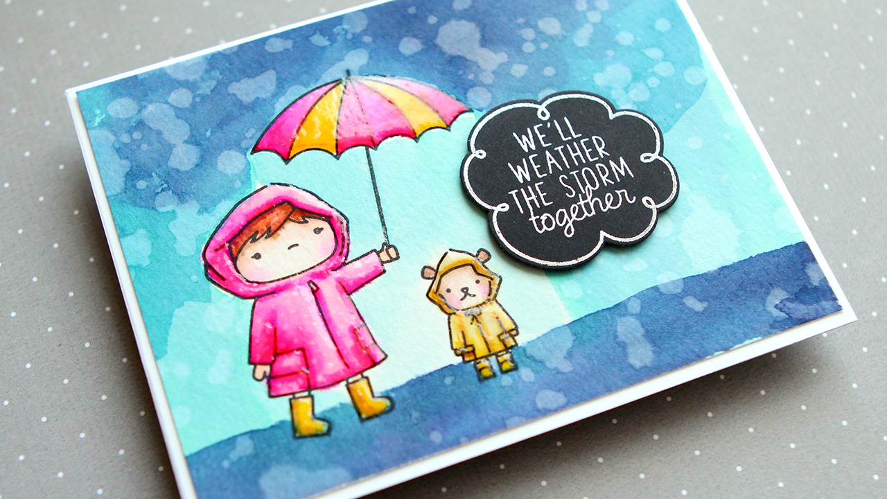 Zig Clean Color Real Brush Markers & Mama Elephant Chance of Rain