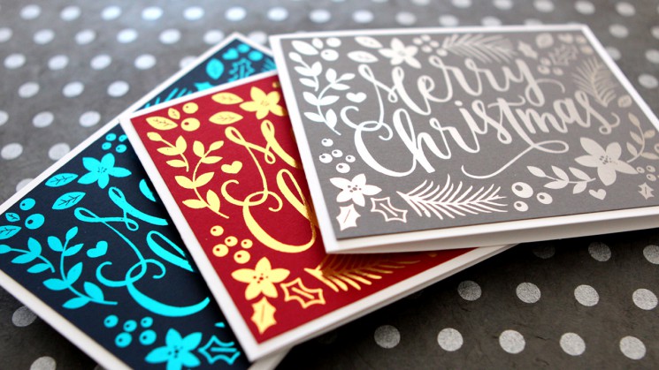 Brush Lettering & Hand Painted Christmas Card + Printables