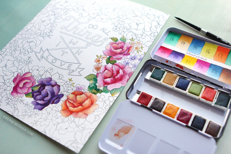 Watercolor Coloring Book! Prima Watercolor Confections 