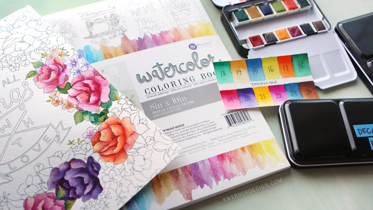 Watercolor Coloring Book