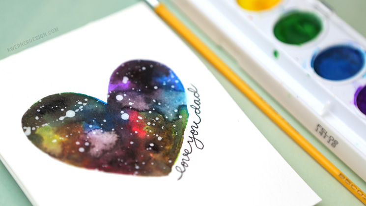 Easy DIY Galaxy Father's Day Card Made with Minimal Supplies