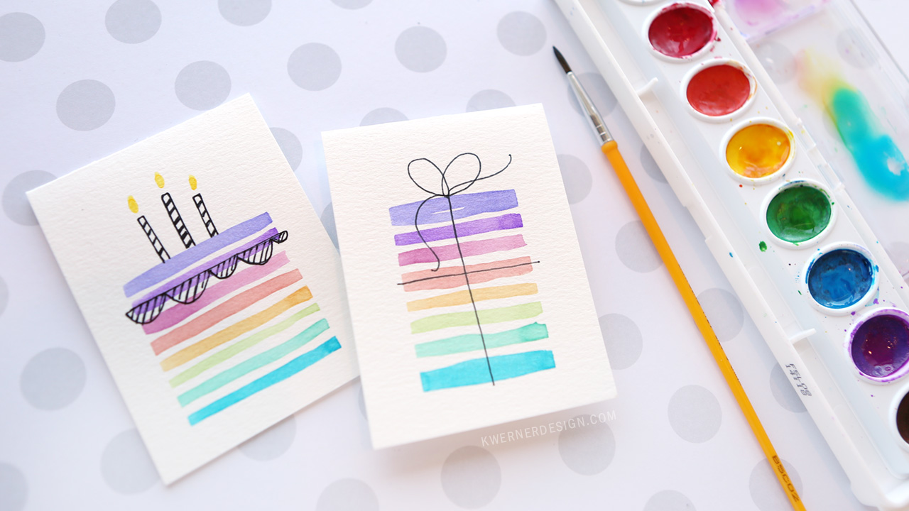 How To Paint Simple Watercolor Cards 