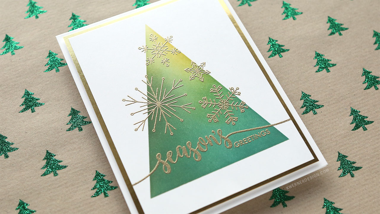 Holiday Card Series 2017 – Day 6 – Masked & Blended Tree