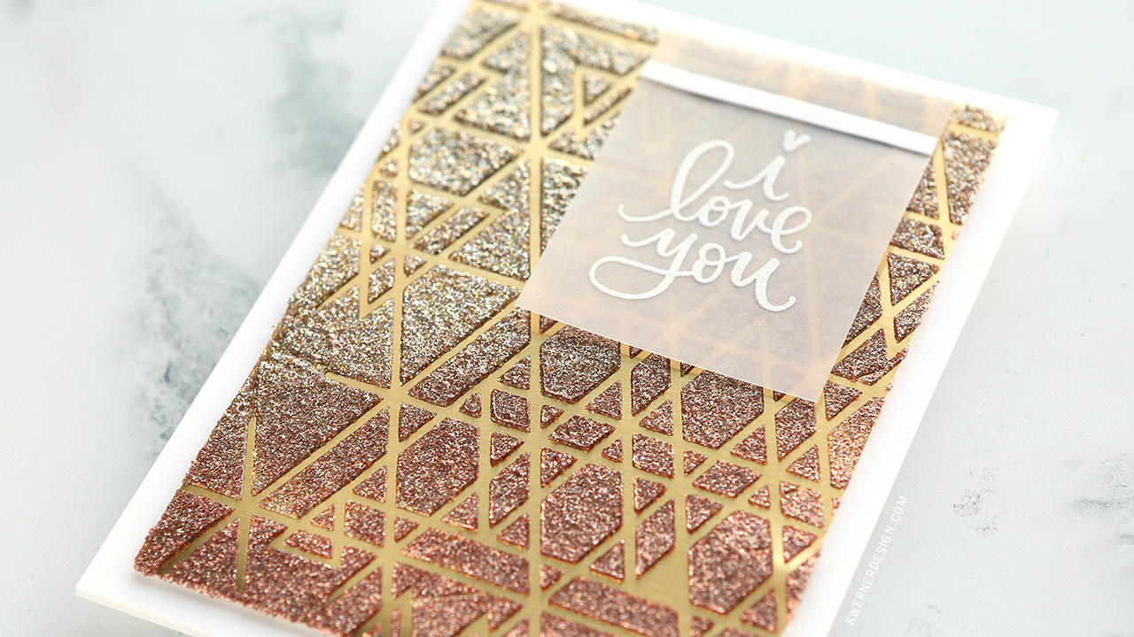 Foil Cardstock & Glitter Paste with Stencil – K Werner Design Blog