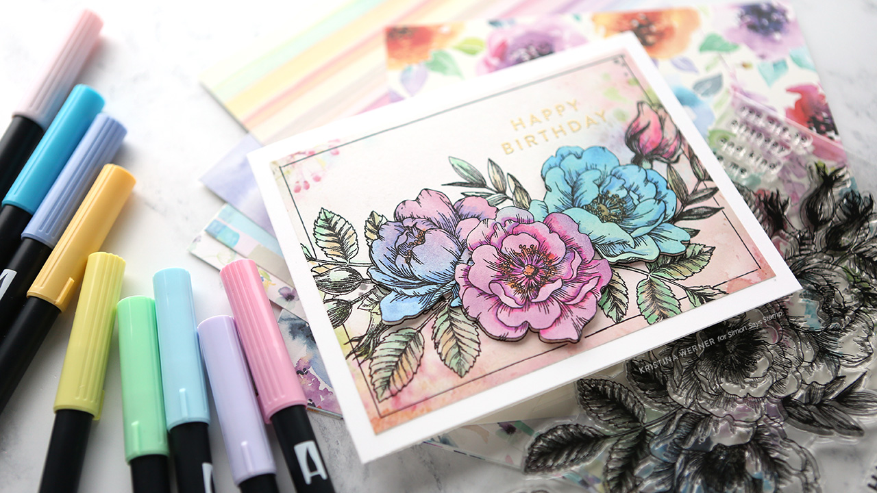 Stamping on Patterned Paper (Paper Piecing) – Simon’s June 2018 Card Kit