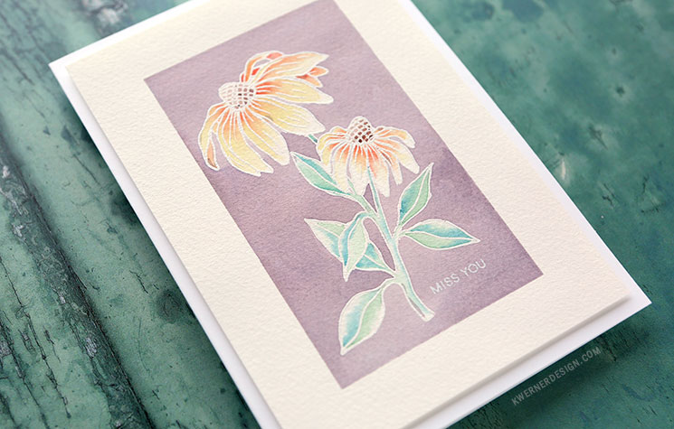 Soft Watercolor with Heat Emboss Resist – K Werner Design Blog