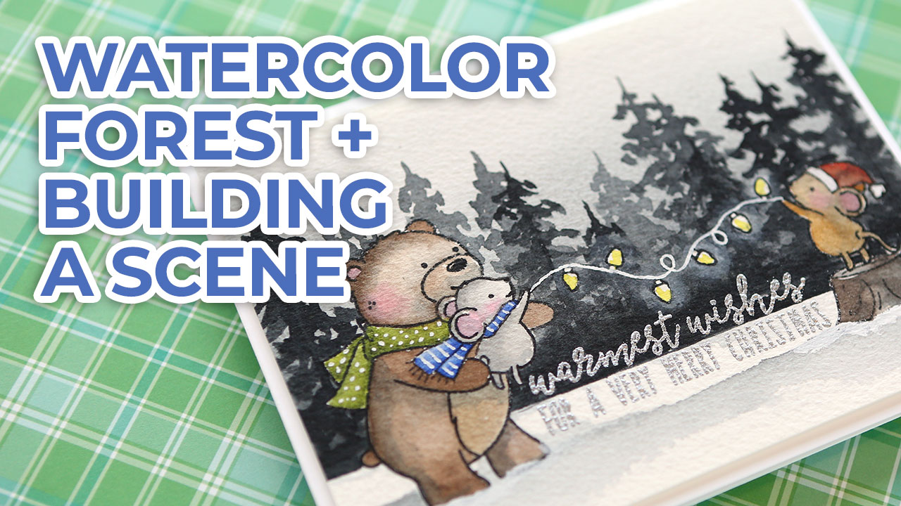 Watercolor Winter Scene – Neat & Tangled STAMPtember stamps