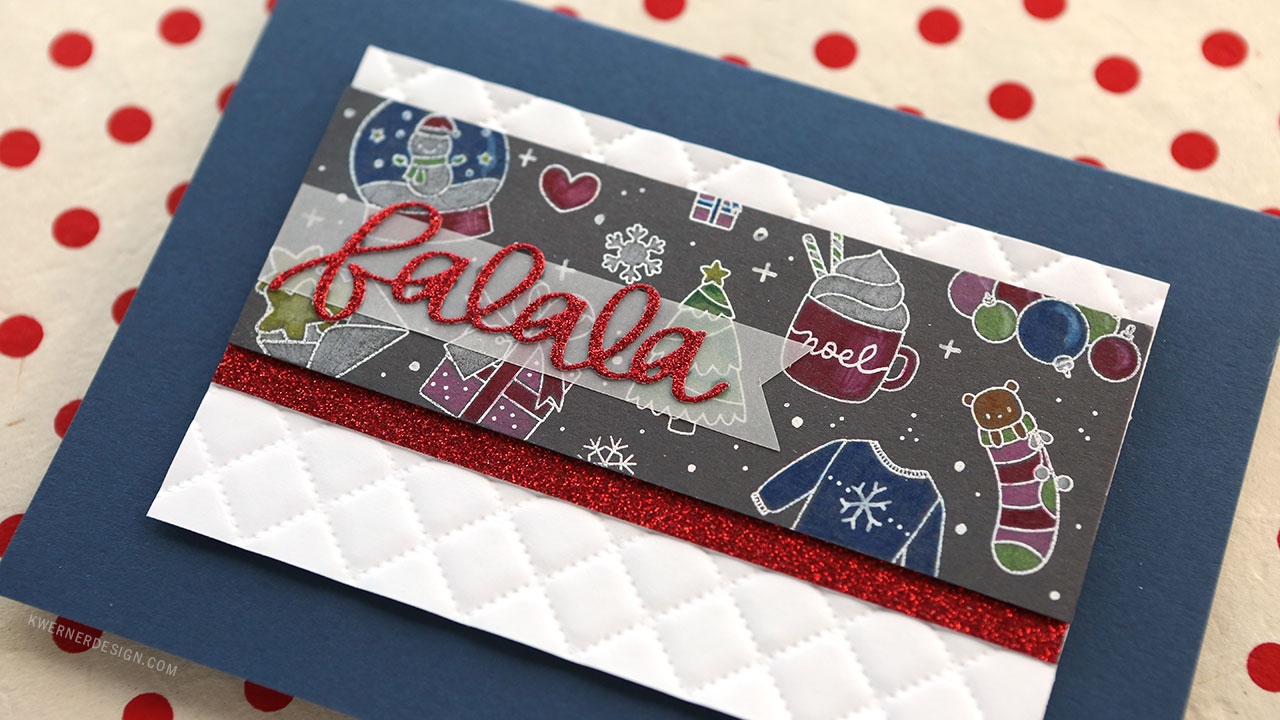 Holiday Card Series 2018 – Day 10 – Colored Pencils on a Dark Surface
