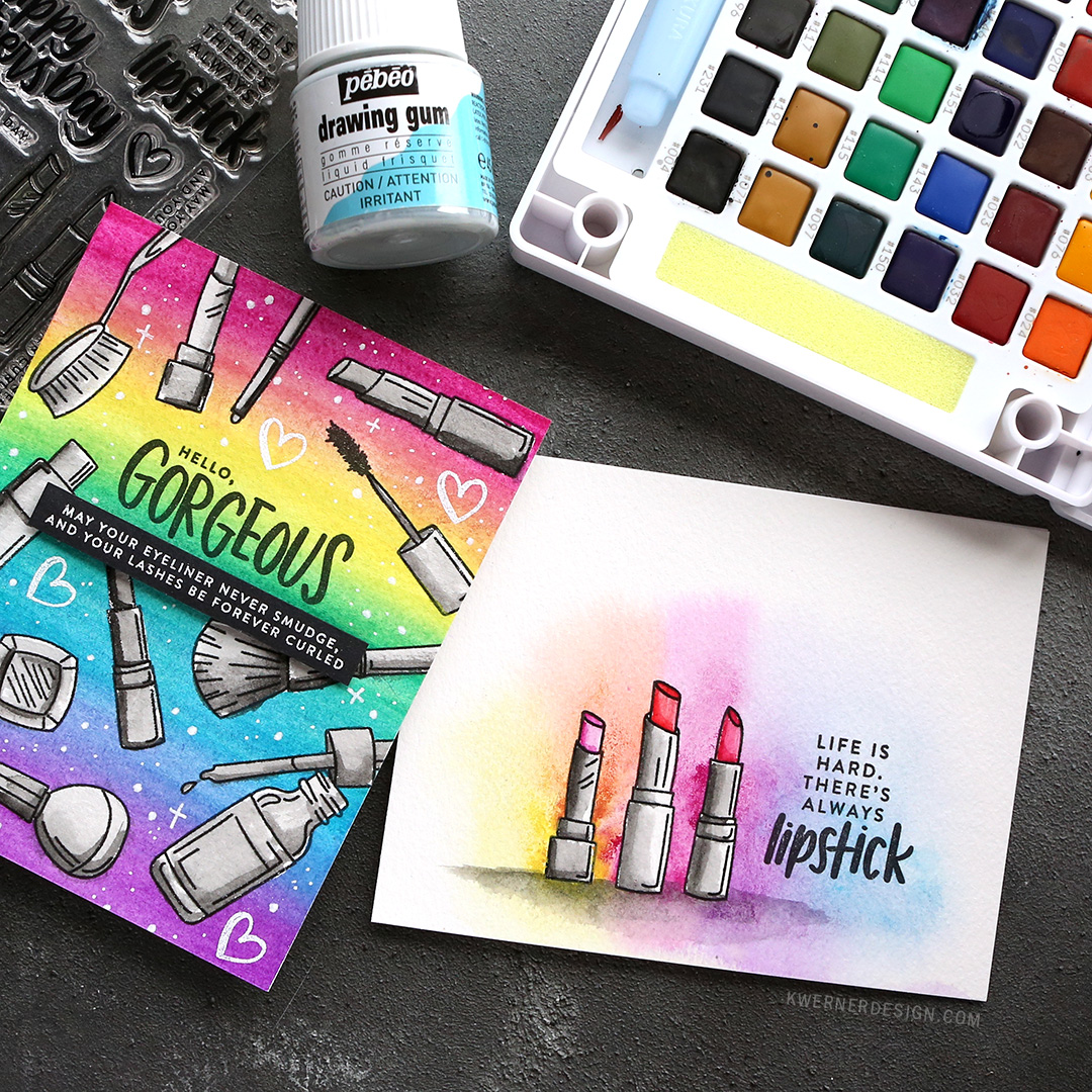 Easy Background Watercoloring with Liquid Masking Fluid – K Werner ...