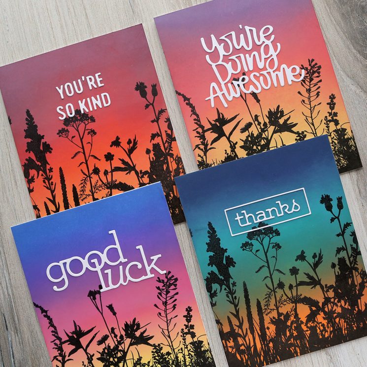 Sunset Blending with Distress Oxide Inks