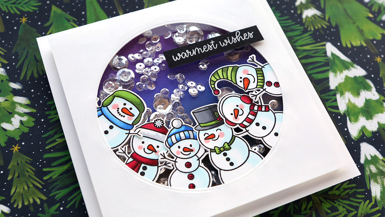 Holiday Card Series 2019 – Day 6 – Snowman Shaker Card