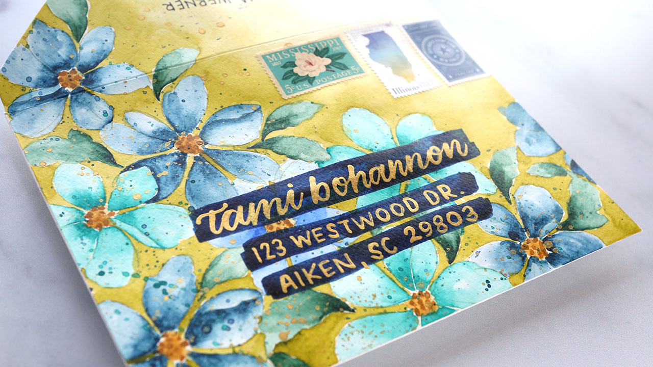 No-Line Watercolor Floral Mail Art + GIVEAWAYS & Altenew Anniversary