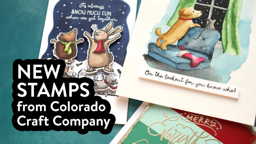3 CARDS! NEW Stamps from Colorado Craft Company (Holiday Stamps) + GIVEAWAY!
