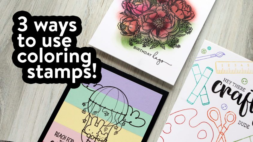 LIVE REPLAY! 3 Non-Coloring Ways to Use “Coloring” Stamps! Outline Stamp Ideas!