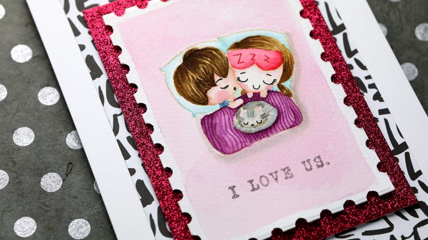 LIVE REPLAY – No-Line Watercoloring Valentine’s Day Card