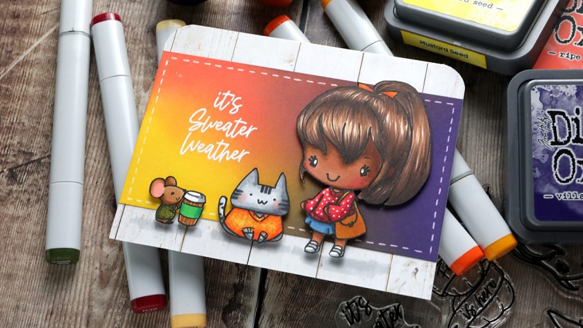 My FAVORITE Type of Coloring with Copics & Colorful Autumn Oxide Blending