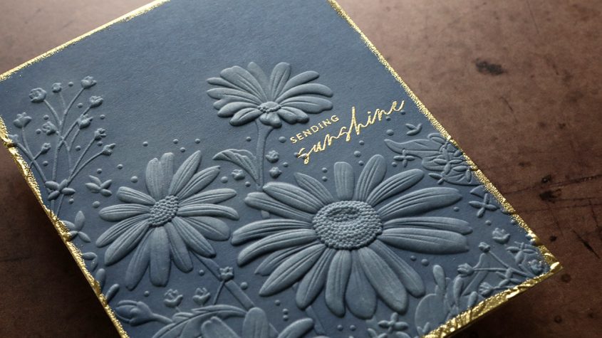 This embossed card is gorgeous! And so easy, too!