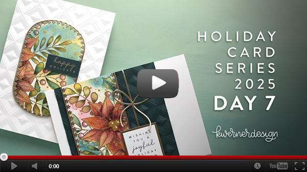 Holiday Card Series 2025 – Day 7 – Two Cards from One Watercolor Painting